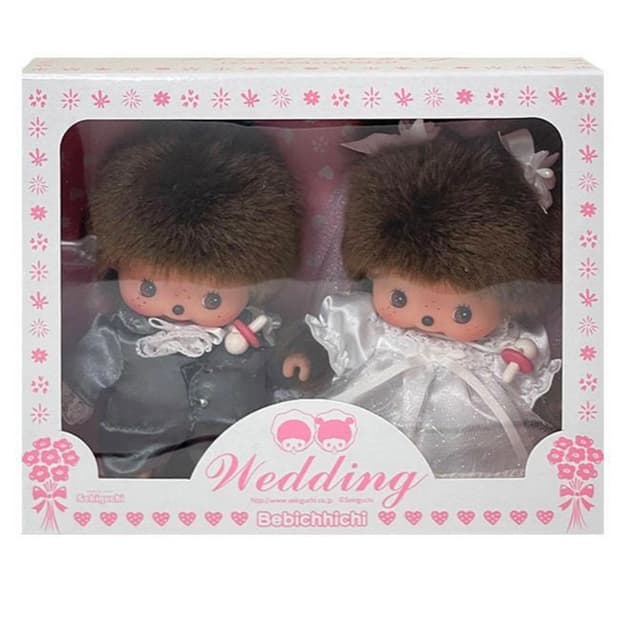 일본 웨딩몬치치 드레스 베비치치 신혼부부 봉제인형