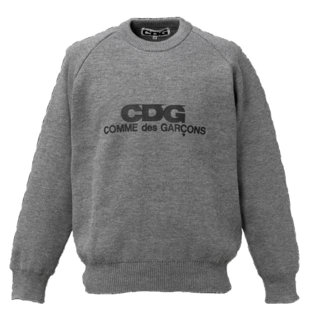 CDG 라운드넥 스쿨 풀오버 그레이 L