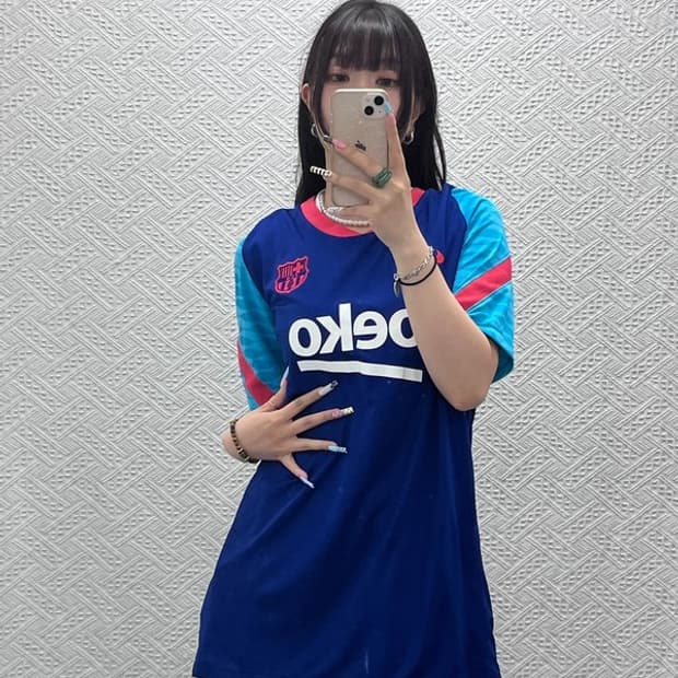 나이키 레트로 바르셀로나 유니폼 축구 져지 반팔티 L C12954