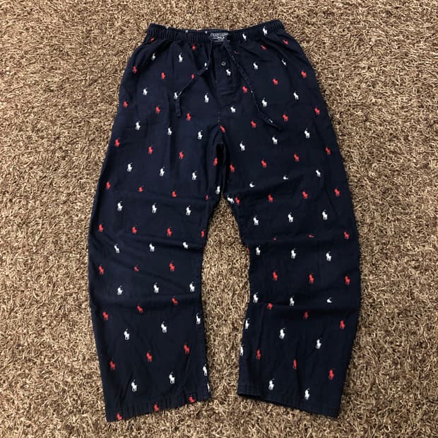 S 폴로 랄프로렌 포니 패턴 코튼 파자마 잠옷 팬츠