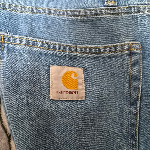 칼하트 WIP 랜든 팬츠 블루 헤비 스톤 워시 31