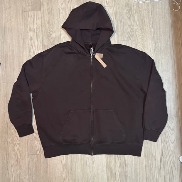 스킴스 SKIMS 보이프렌드 후드 집업 브라운