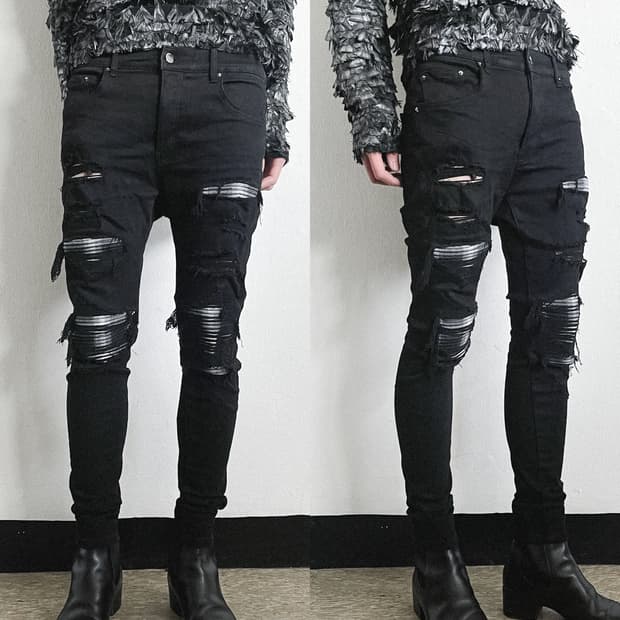 아미리 디스트로이드 플란넬 데님