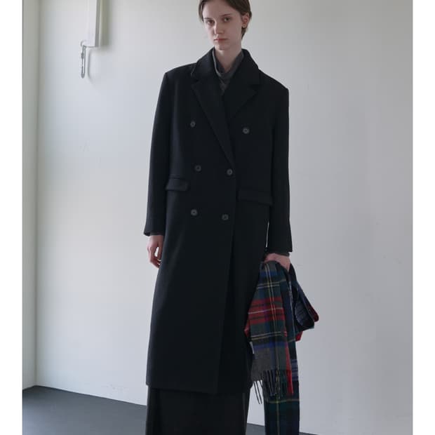 JACQUARD DOUBLE LONG COAT 