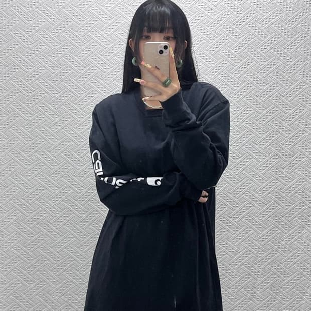 칼하트 빈티지 캐주얼 오버핏 슬리브로고 롱슬리브 M C13965