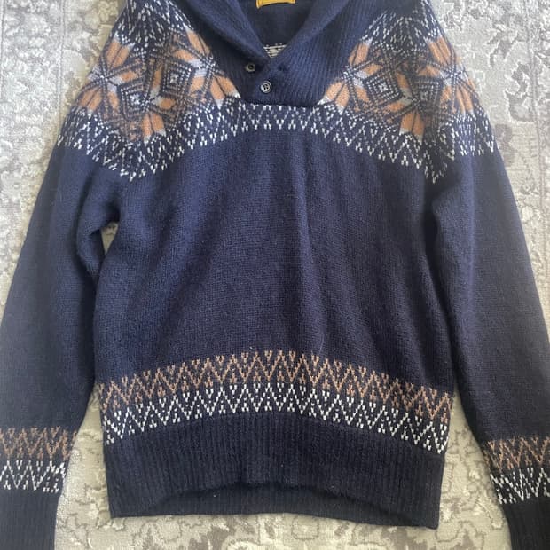 모리걸 빈티지 노르딕 패턴 니트 ❄️💙🧡