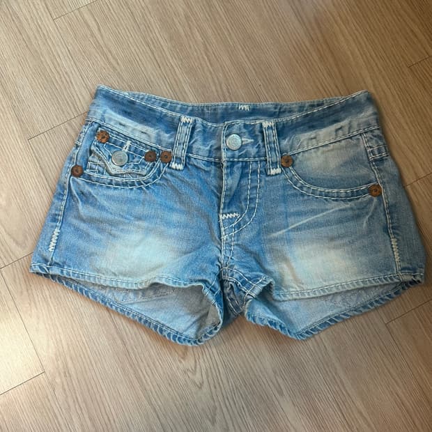 트루릴리젼 데님 핫팬츠
