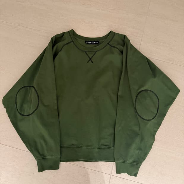 Y/PROJECT 루즈핏 카키 맨투맨