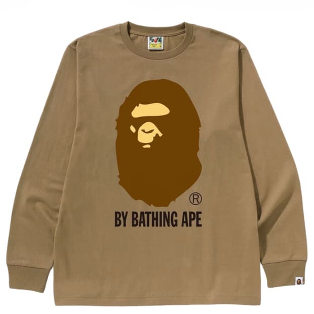 베이프 바이 롱슬리브 티셔츠 베이지 S