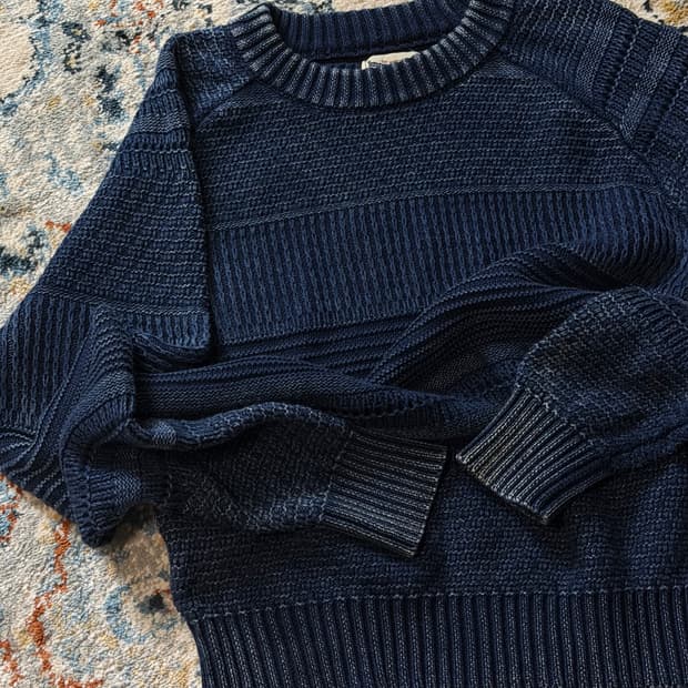 80s DUFFER 헤비코튼 워싱 니트