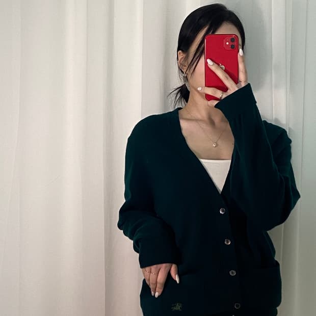 버버리 기마로고 가디건