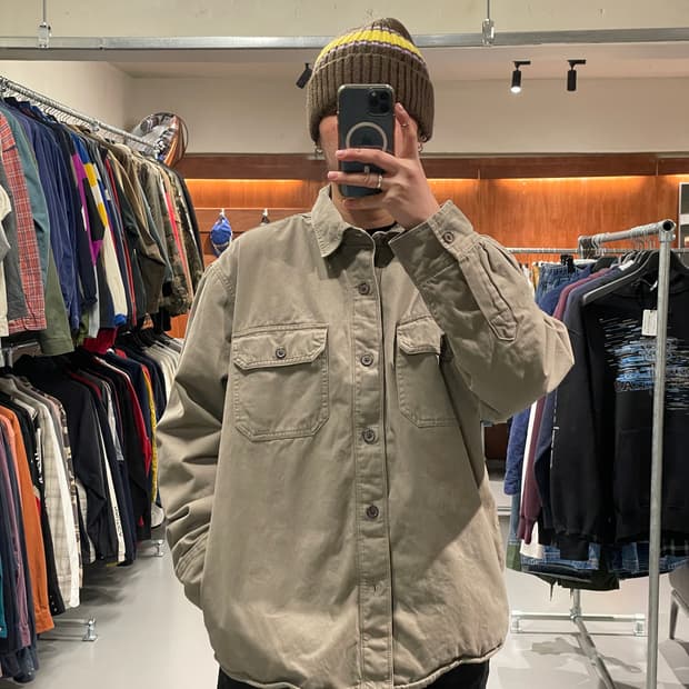 CHAPS 플리스 코튼 셔츠