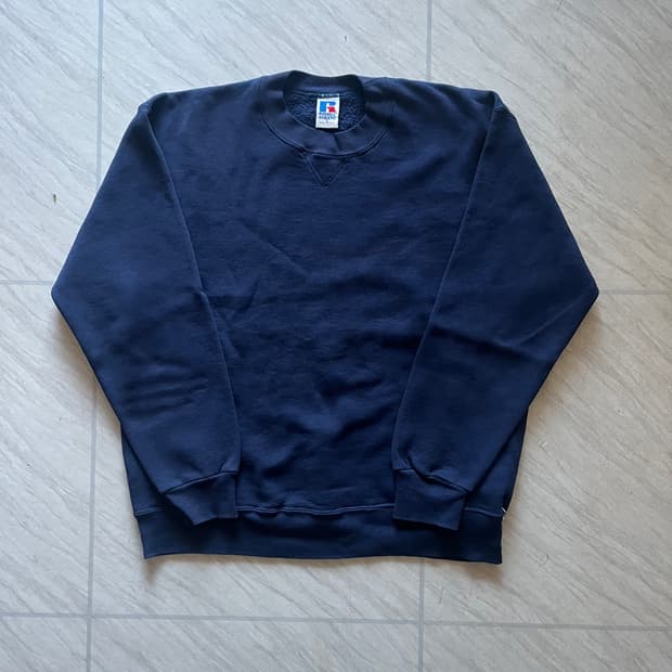 [L] USA 90s Russell Sweat 네이비 러셀 맨투맨 스웻