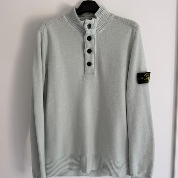[XL] 스톤아일랜드 반집업 니트 