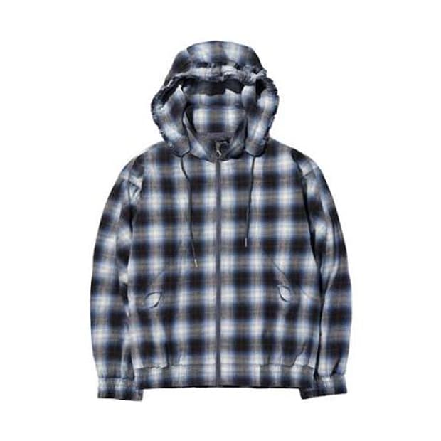 미스치프 보넷 후드 자켓 블루블랙