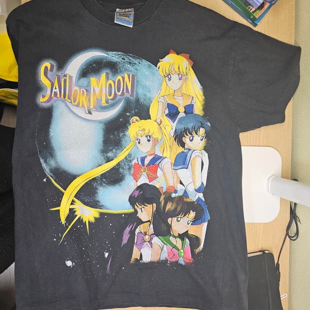 USA 세일러문 양면프린팅 빈티지 티셔츠 Fruit of the loom