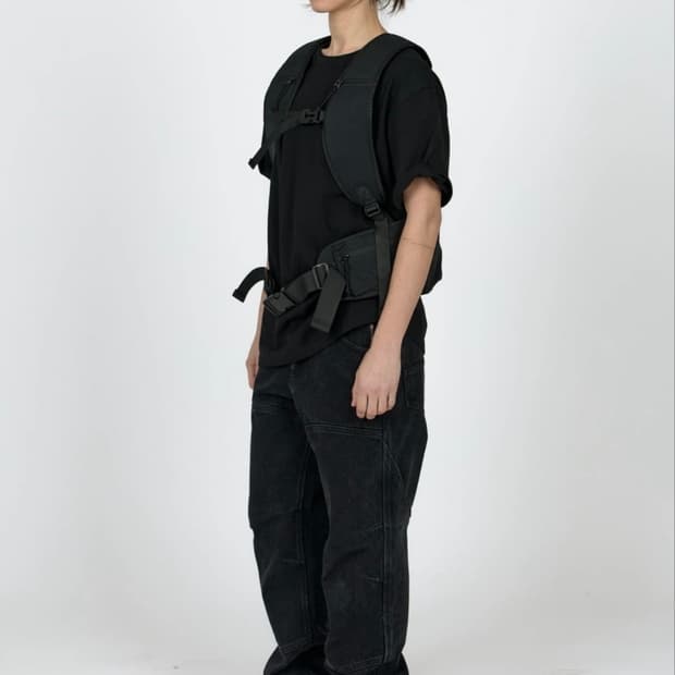 플라스틱프로덕트 MPa CHEST BELT BAG (BLACK) 벨트백