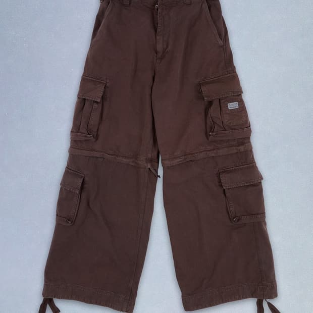 Erl 집 오프 카고 팬츠 브라운