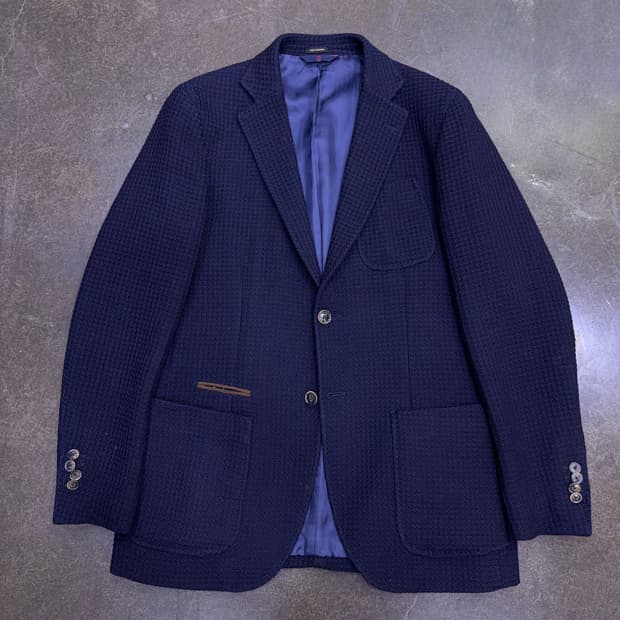 마시모두띠 와플 패턴 엑스트라 파인 울 스포츠자켓 네이비 48