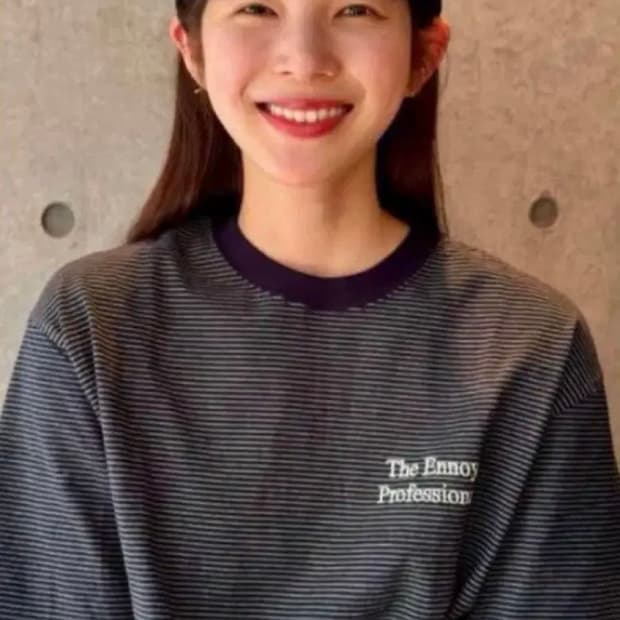 Ennoy 엔노이 스트라이프 반팔 티셔츠