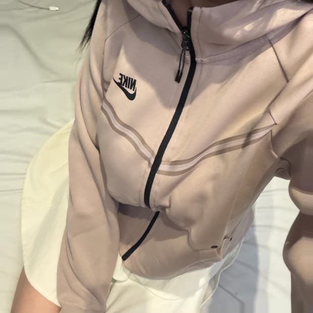 나이키 핑크 테크팩 후드집업