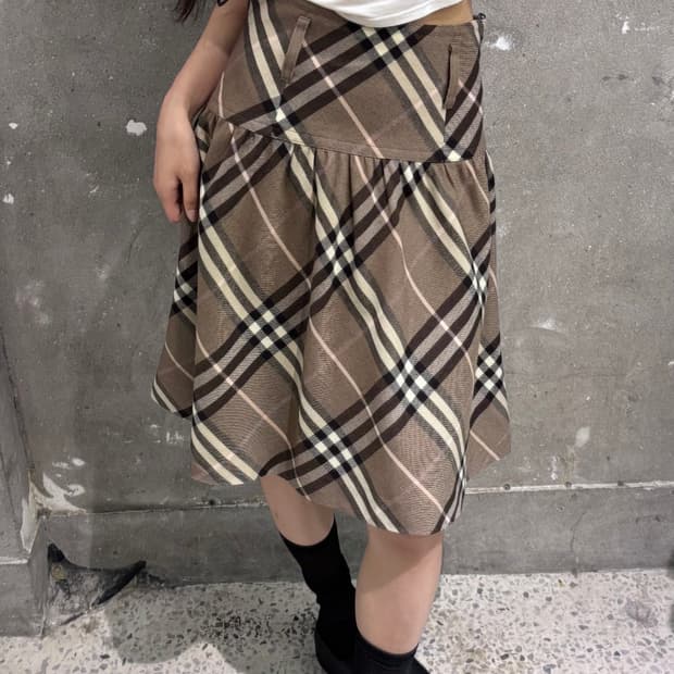Burberry 버버리 노바체크 울 플리츠 스커트