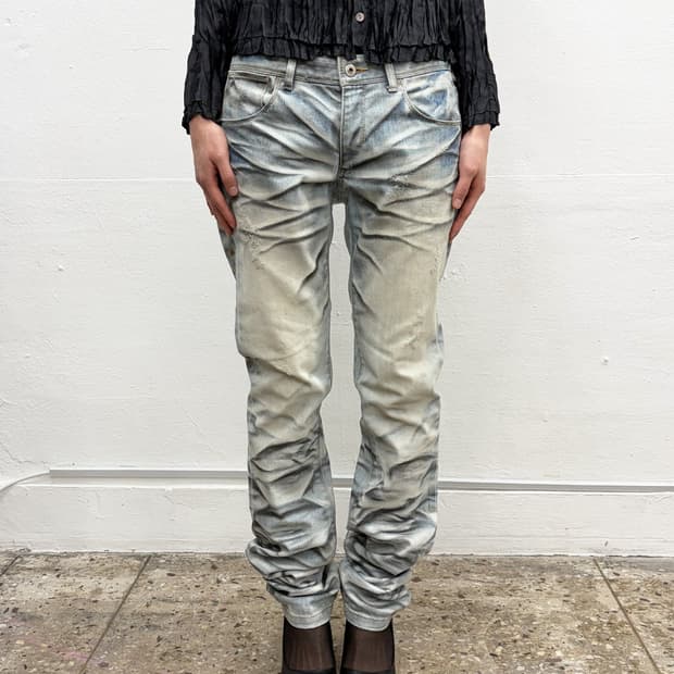 닐바렛 링클 워시 데님 팬츠