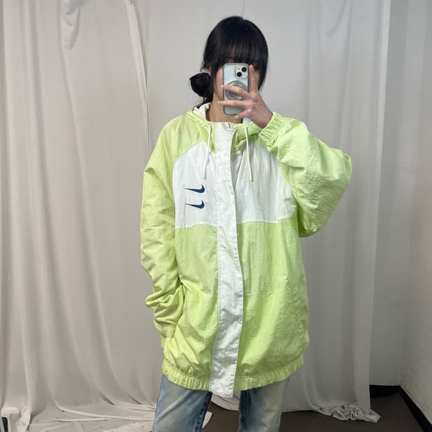 Nike double swoosh nylon windbreaker