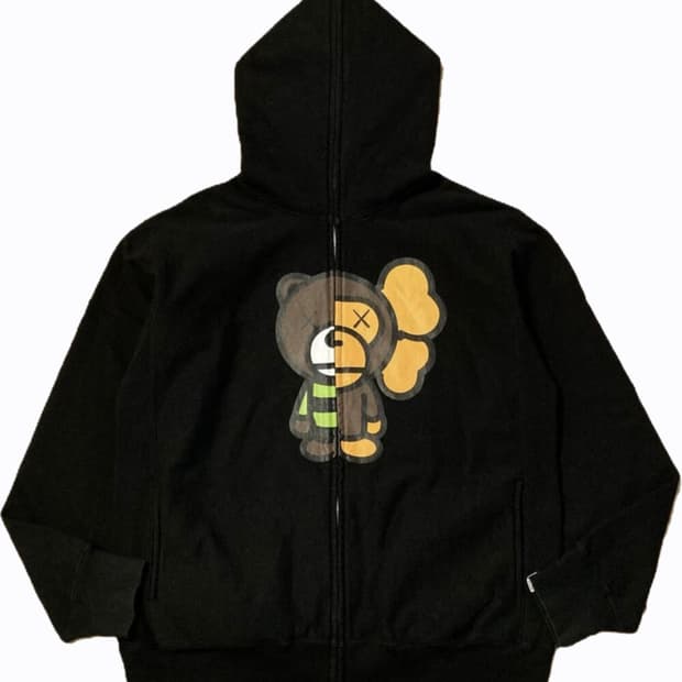 베이프 카우스 베이비마일로 후드 집업 L