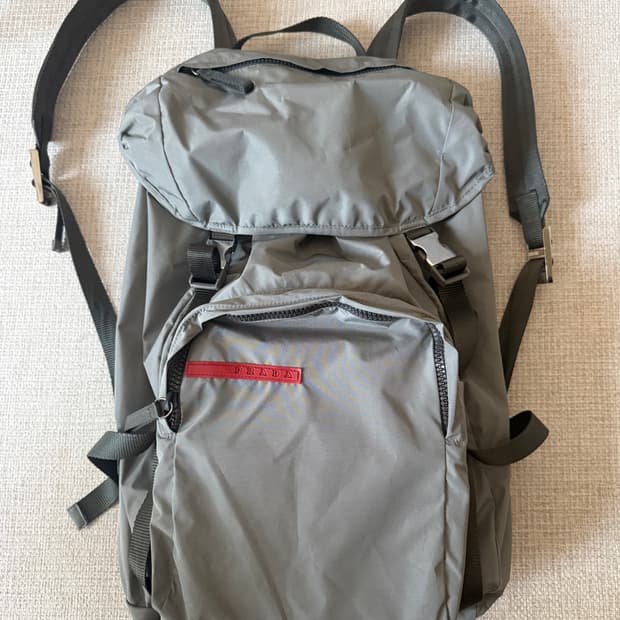 프라다 스포츠 90s 빈티지 백팩 그레이