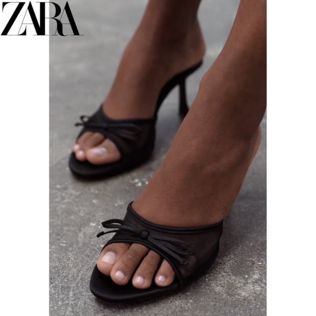 ZARA 자라 리본 메쉬 샌들