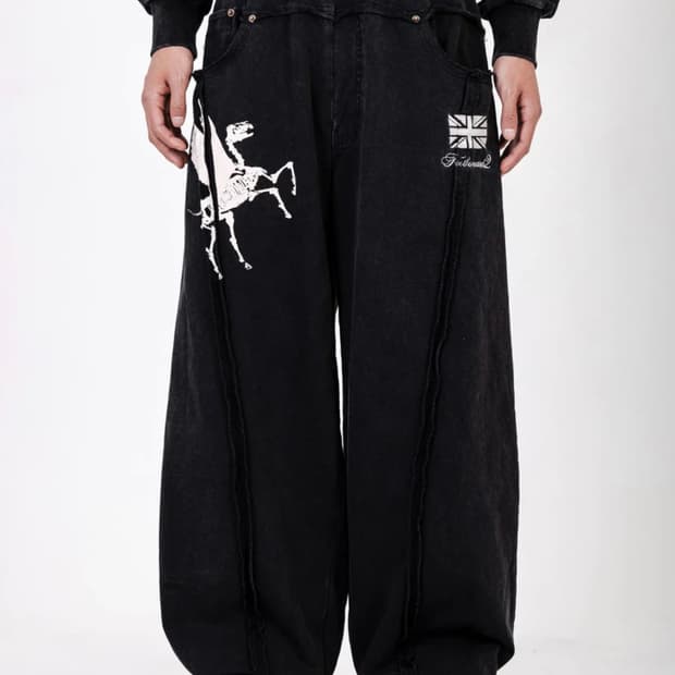 (2002)Skull Pegasus Sweat Pants to