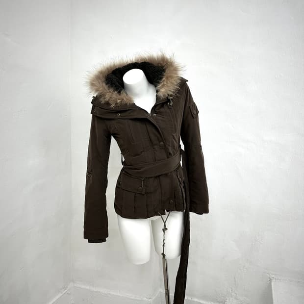 Cecil Mcbee brown fur jacket