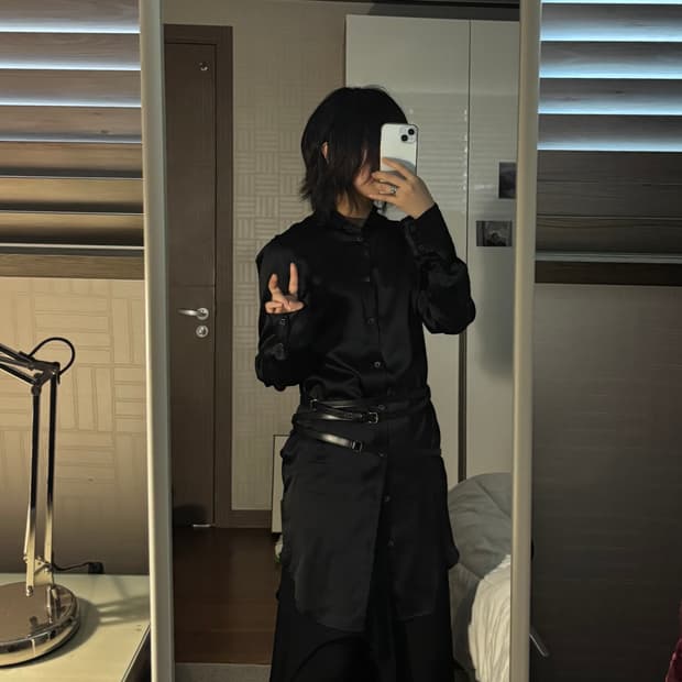 앤드뮐미스터 FW16 실크 롱 셔츠