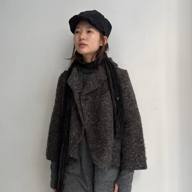 낙원 빈티지 그레이 숏코트