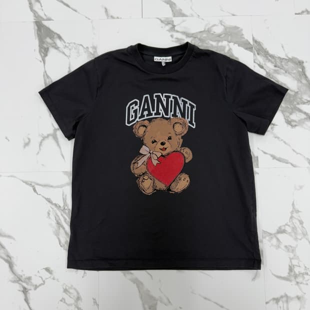 GANNI 가니 곰돌이 반팔 티셔츠