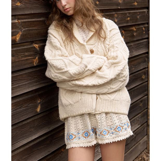 어몽 가디건 아이보리