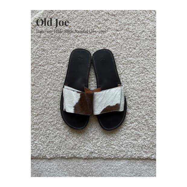 Old Joe 호피 헤어온하이드 슬라이드 샌들 (265-270)