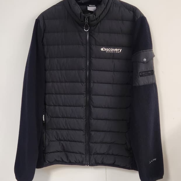 디스커버리 니트 구스패딩 100