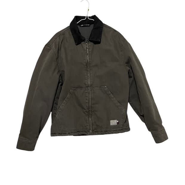 자라 콘트리스트 워크자켓 M 브라운그레이