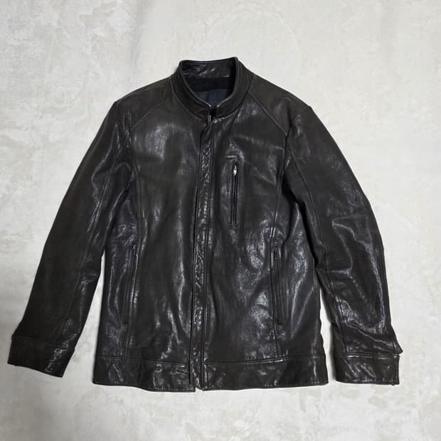 (95)앤드지 이태리 베지터블 양가죽 점퍼 차콜그레이