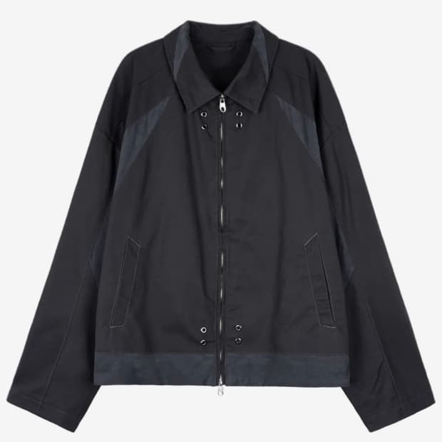 Explorer Contrast Trucker Jacket Charcoa