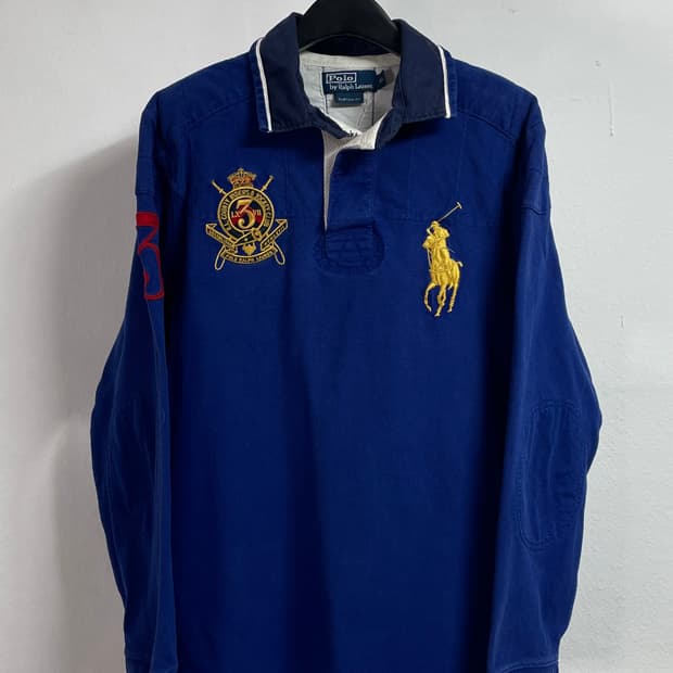 폴로 랄프로렌 코발트블루 빅포니 pk 긴팔카라티 (on.78)  