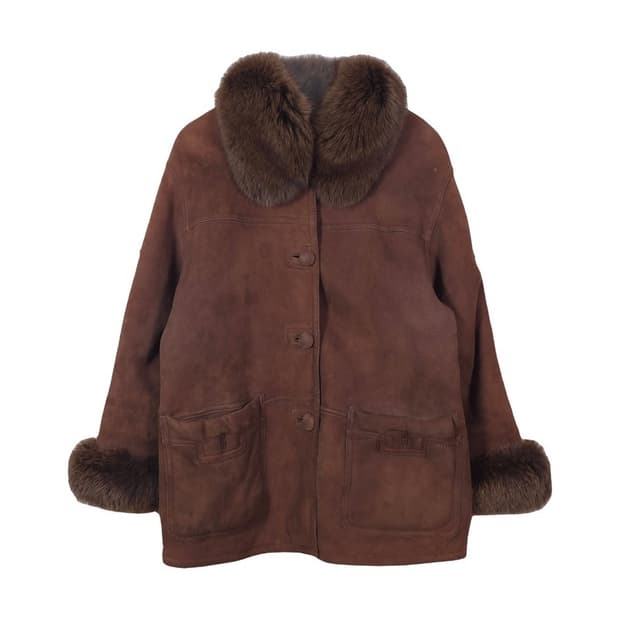 casey park 리얼 폭스 퍼 양가죽 무스탕