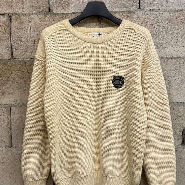 90s 라코스테 헤비 울 피셔맨 니트 