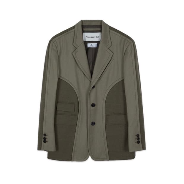 엔더슨벨 토템 22 콘트라스트 울 자켓 브라운