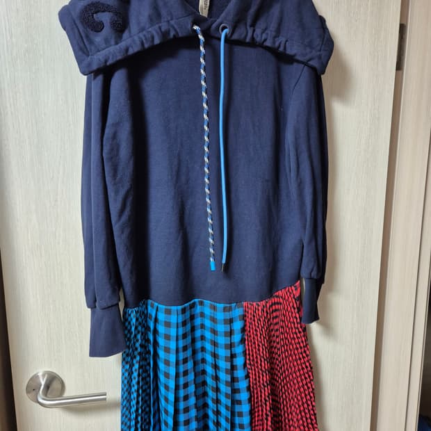 럭키슈에뜨 원피스 빅카라 체크원피스  38