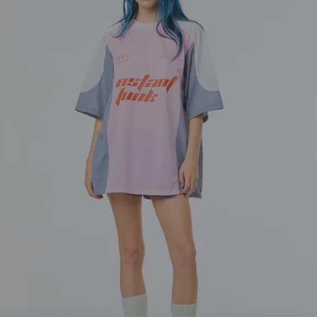 인스턴트펑크 그래픽 져지 반팔 Free _ 여성