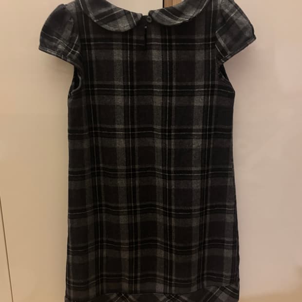 빈티지 체크 퍼프원피스