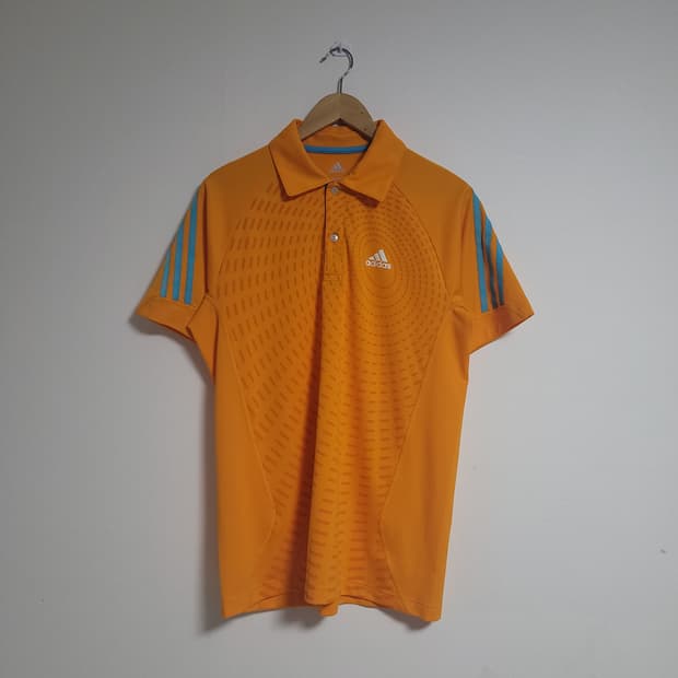 (M) ADIDAS 아디다스 기능성 반팔 카라티 주황